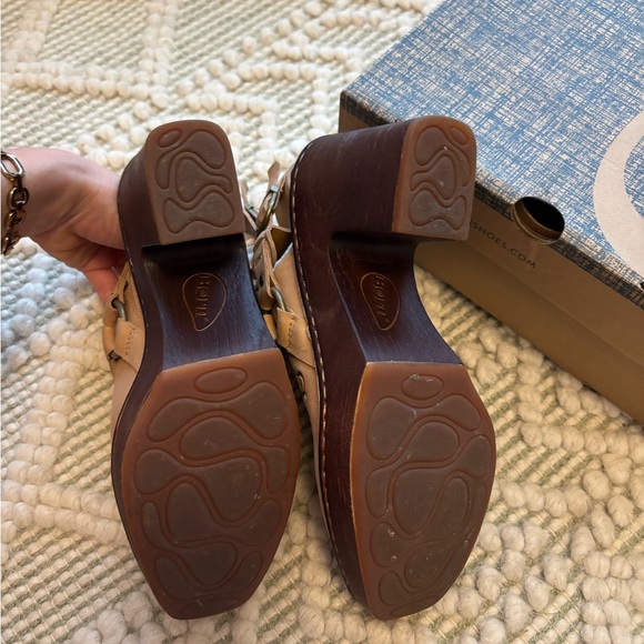 Born Tan Leather Platform Mules - Picture 2 of 5